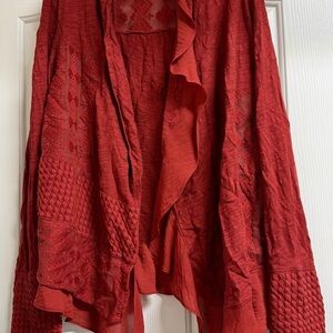 Meadow Rue Textured Rust Cardigan